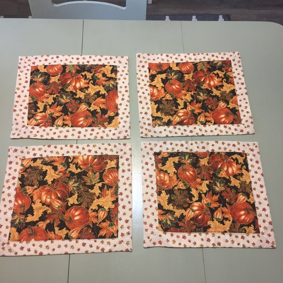 How to Style Fall Placemats for Designer-Inspired Table Decor Fall Autumn Placemats Napkins Coasters Matching